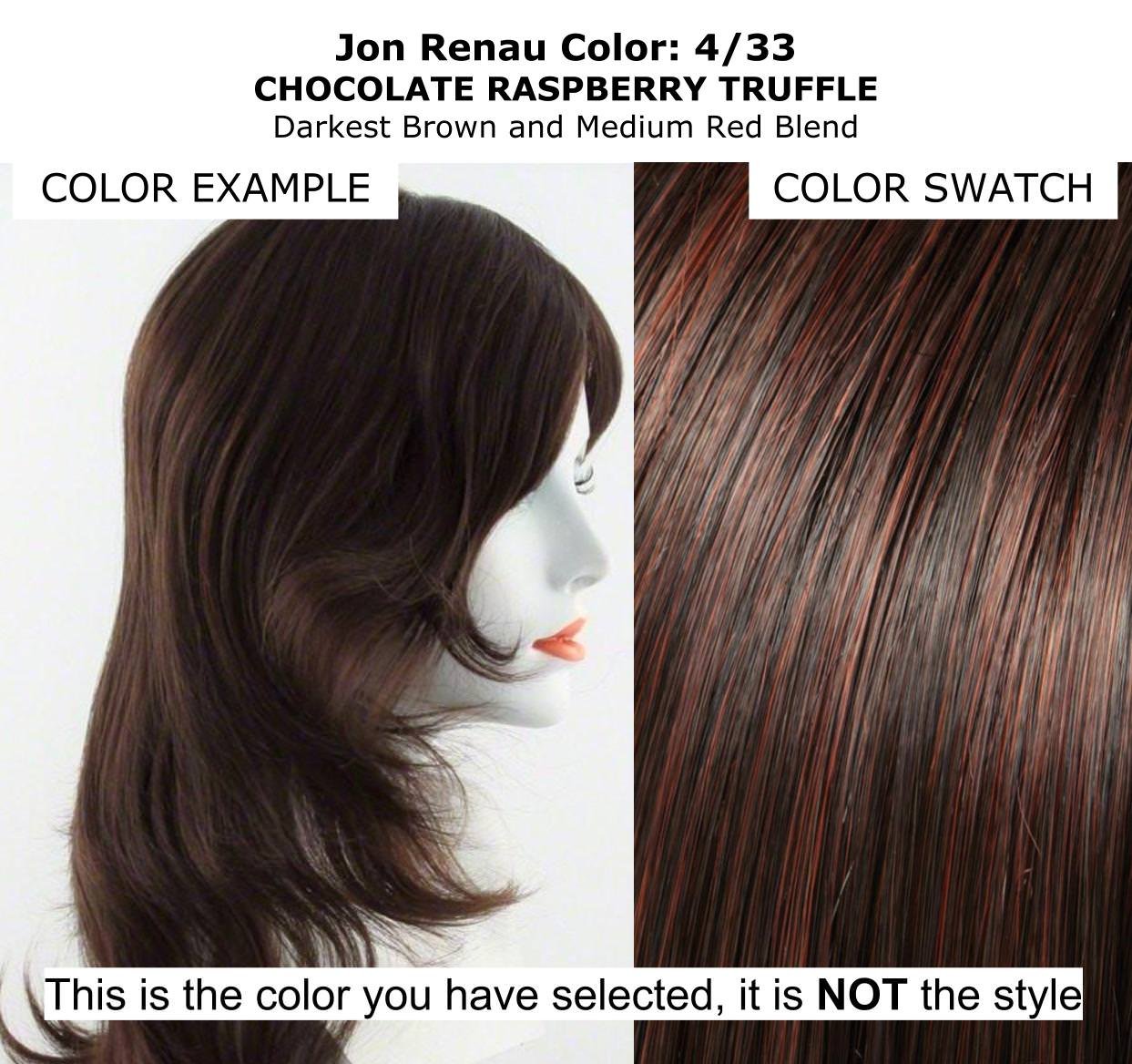 Bundle - 7 items: Jon Renau 18" Top Form Human Hair Hairpiece, Christy's Wigs Q & A Booklet Luxury Shampoo & Conditioner Blown Away Treatment Mist Wide Tooth Comb - Color: 4/33