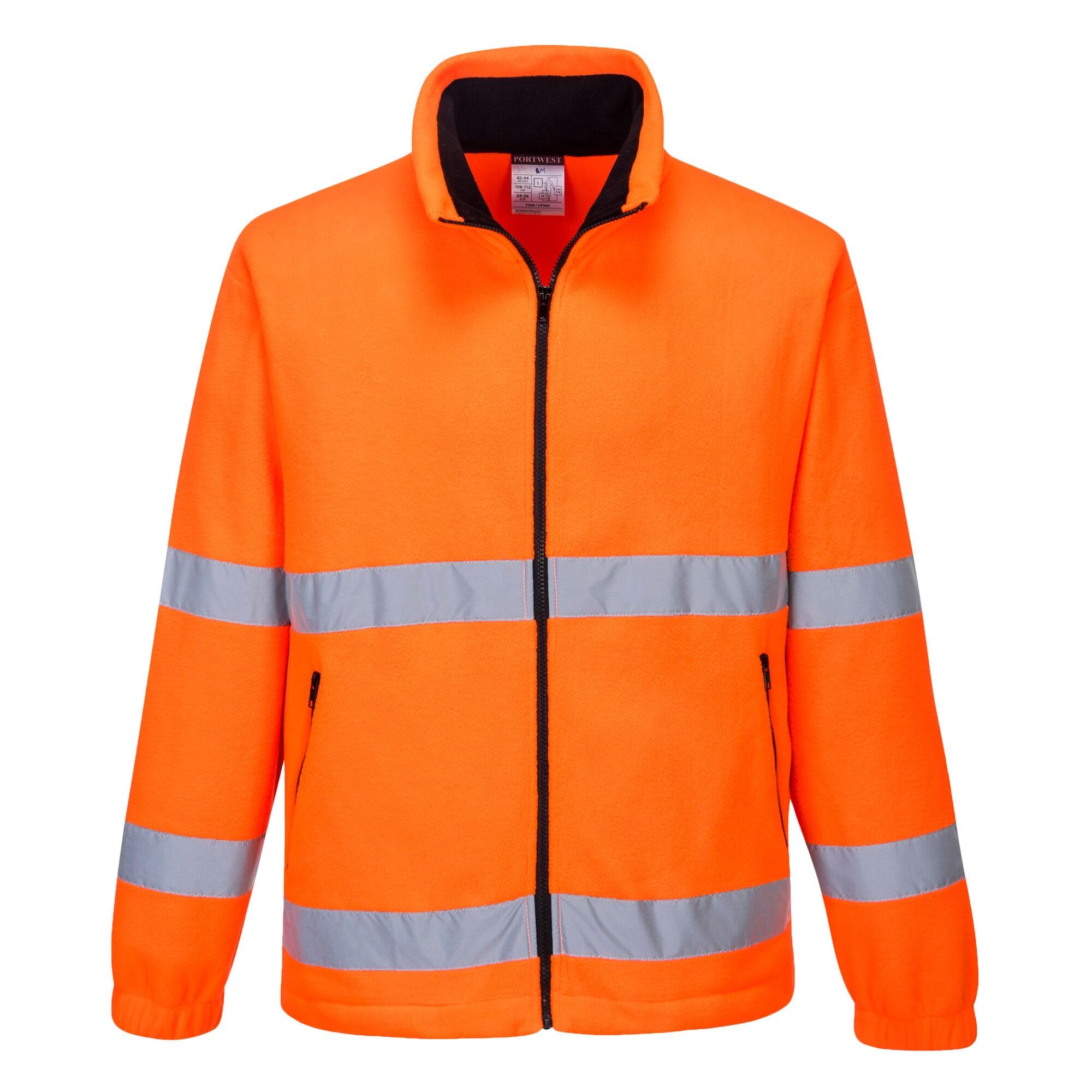 Portwest Orange Hi-Vis Windbreaker Fleece - Xxl