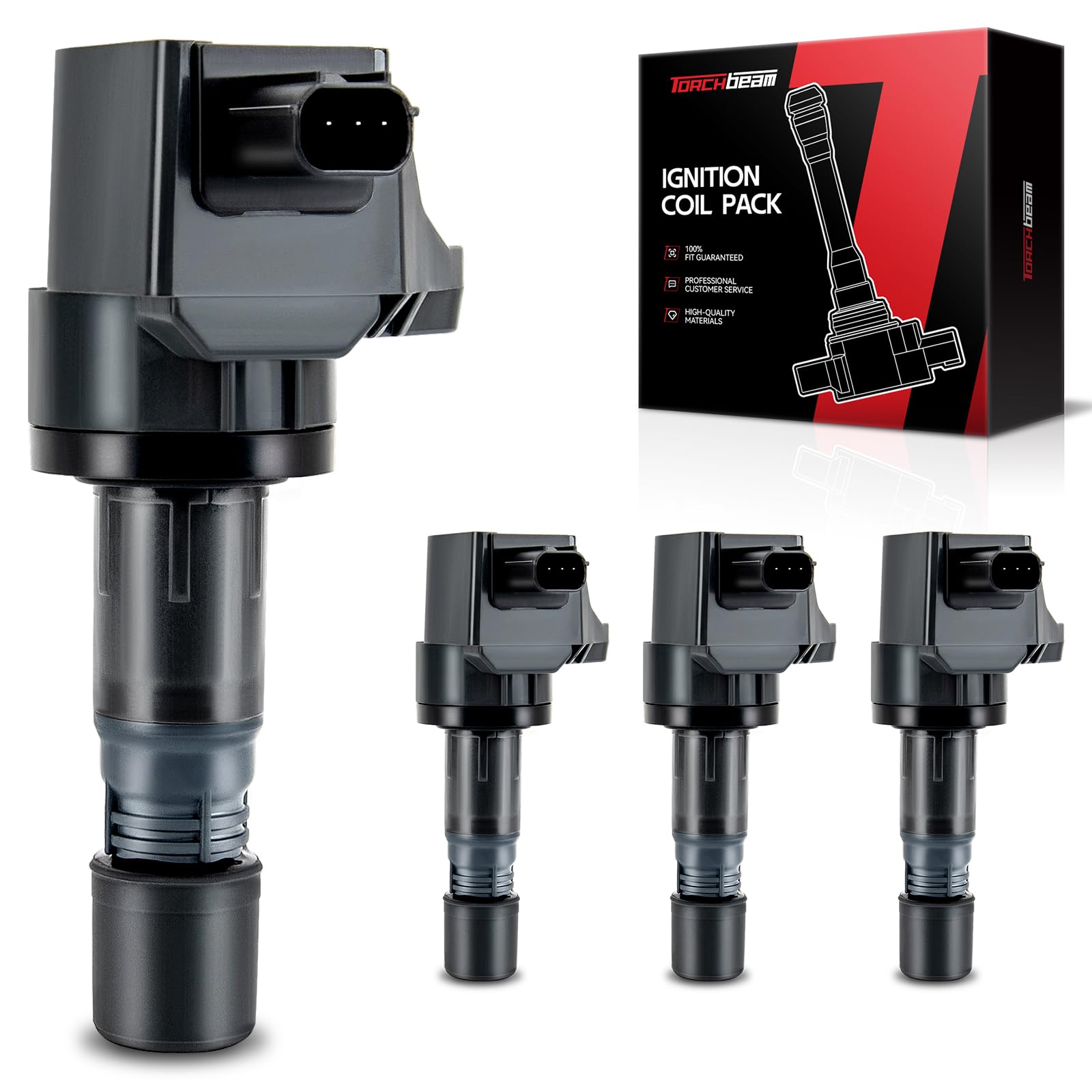 Torchbeam 4 Packs Ignition Coil UF672 Fit for 2016 2017 2018 2019 2020 2021 2022 Honda HR-V 2012 2013 2014 2015 Honda Civic 1.8L L4 2013 2014 2015