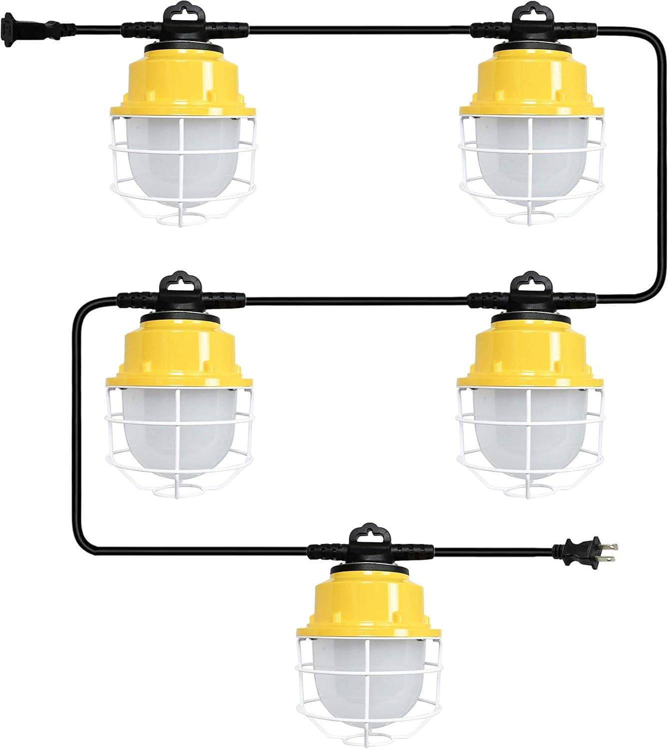 80W Construction String Lights, 50FT 10000LM Ultra Bright Outdoor