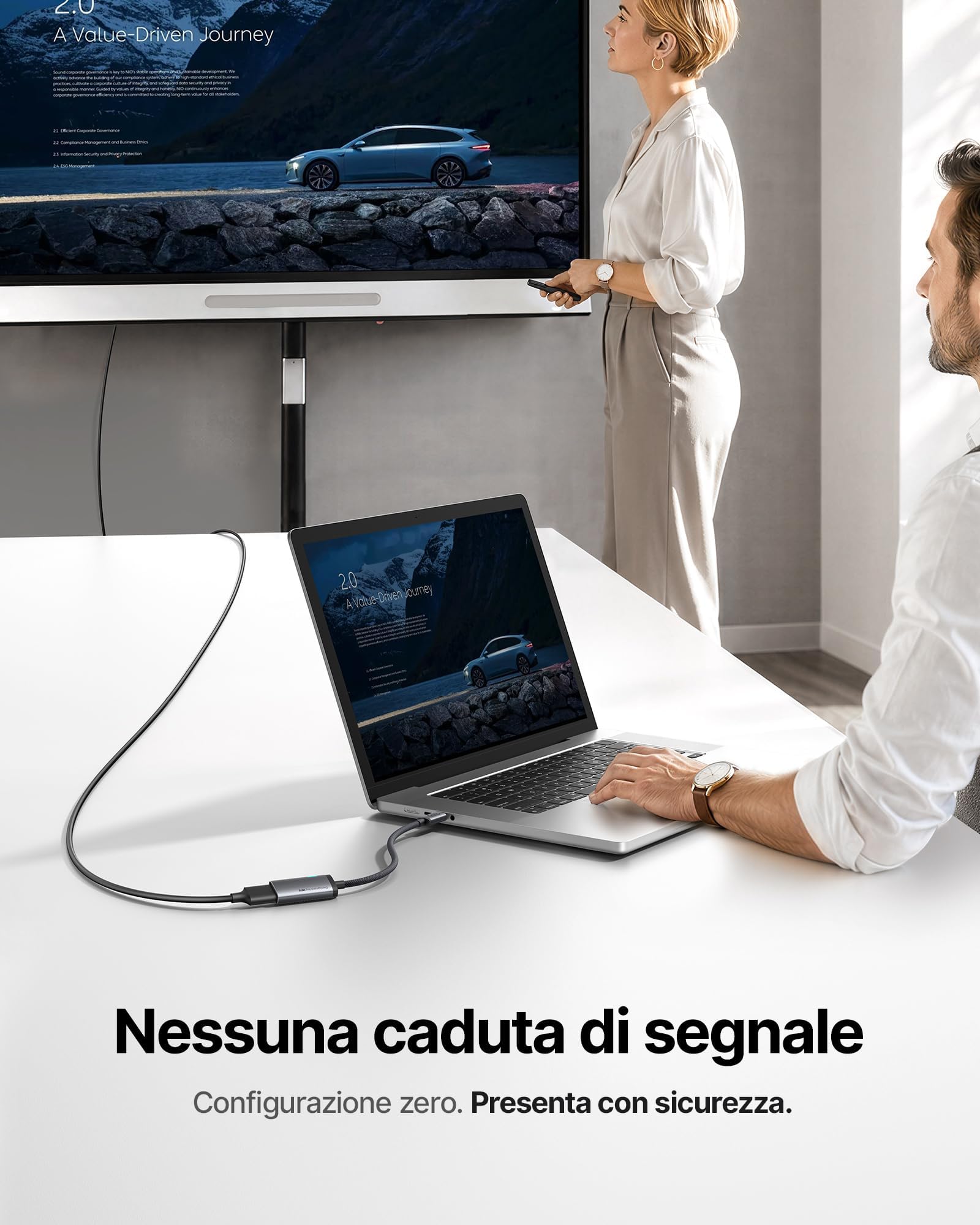 INIU Adattatore USB C a HDMI 4K@60Hz Certificato HDMI Ufficiale Compatibile Thunderbolt 3/4