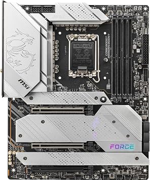 MSI Z690 Force WiFi Gaming Motherboard (ATX, 12th Gen Intel Core, LGA 1700 Socket, DDR5, PCIe 4, CFX, M.2 Slots, Wi-Fi 6E)