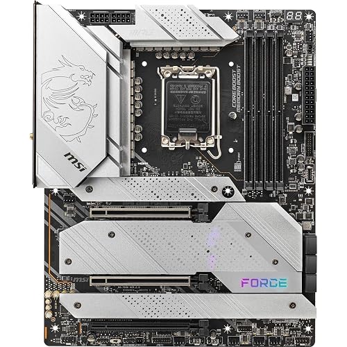 MSI Z690 Force WiFi Gaming Motherboard (ATX, 12th Gen Intel Core, LGA 1700 Socket, DDR5, PCIe 4, CFX, M.2 Slots, Wi-Fi 6E)