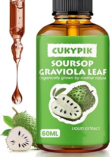 Mineral Supplements Soursop Graviola Leaf Extract Liquid Drop Plus Pure Botanical for Cell Support, Zzz & Antioxidant - Soursop Bitters Liquid, 2-4 Month Supply, 2 Fl Oz