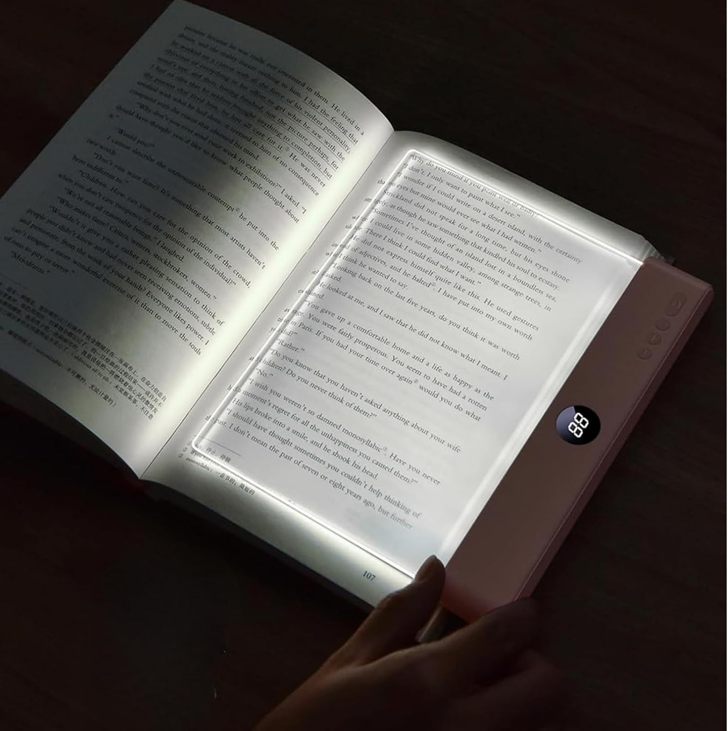 Reading Lamp, Night Book Light, Book Bed, Book Light, Reading Light, Brightness Adjustment, Adjustable with Timer, Battery Powered for Home Readers (Black)