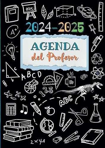 Agenda del profesor 2024 2025: Planificador semanal y cuaderno del profesor de infantil, primaria, secundaria o bachiller. Regalo para maestro. DIN A4