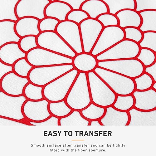 Miniatura 5 de Xinart Rollo de vinilo para planchar de 12 x 8 pies, vinilo de transferencia de calor para camisas, vinilo HTV rojo para planchar en vinilo fácil de
