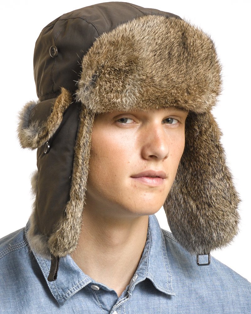 frr B-52 Aviator Hat with Rabbit Fur