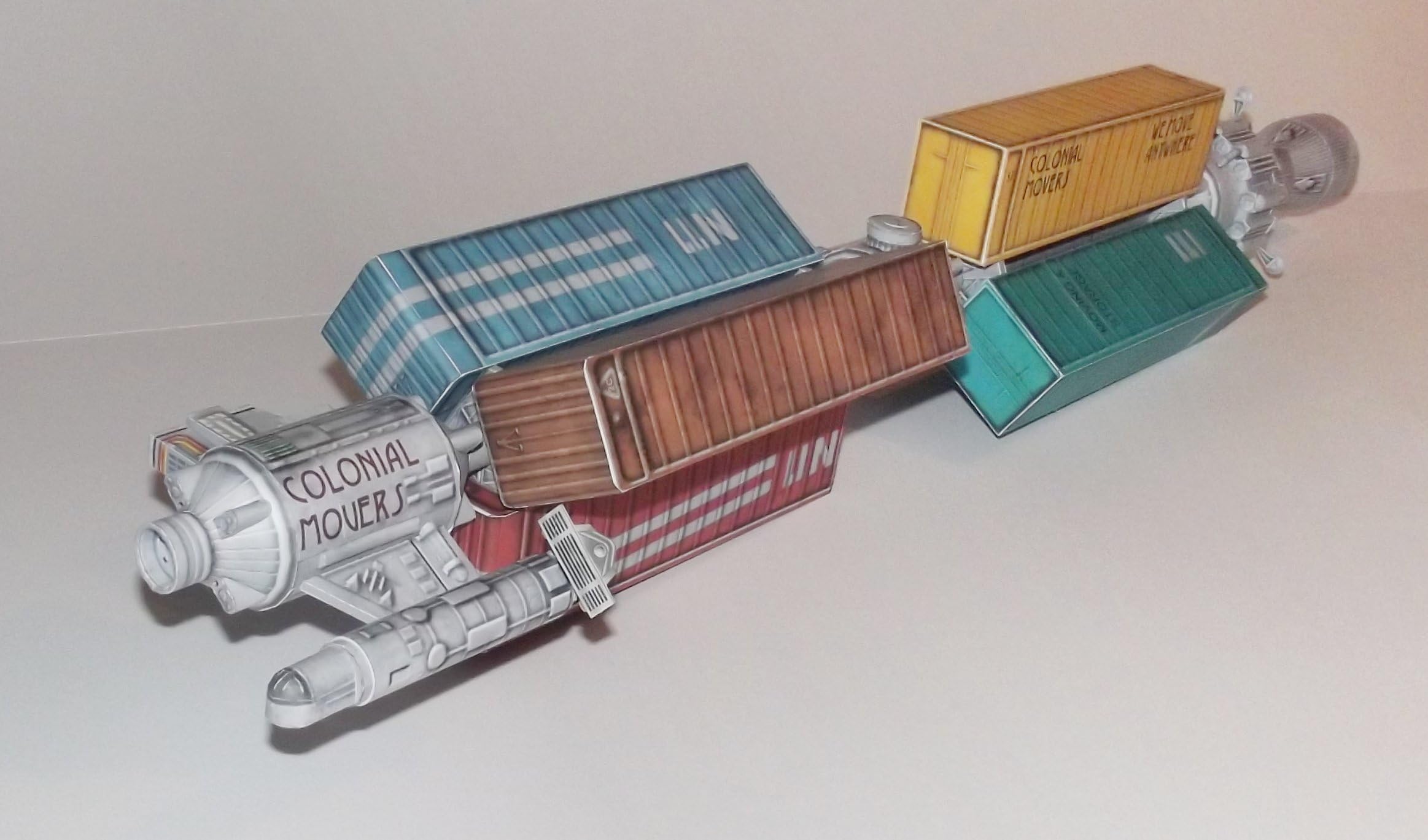 NZPOST Battlestar Galactic Colonial Movers Cargo Handcraft Paper Model Kit (Unassembled Kit)