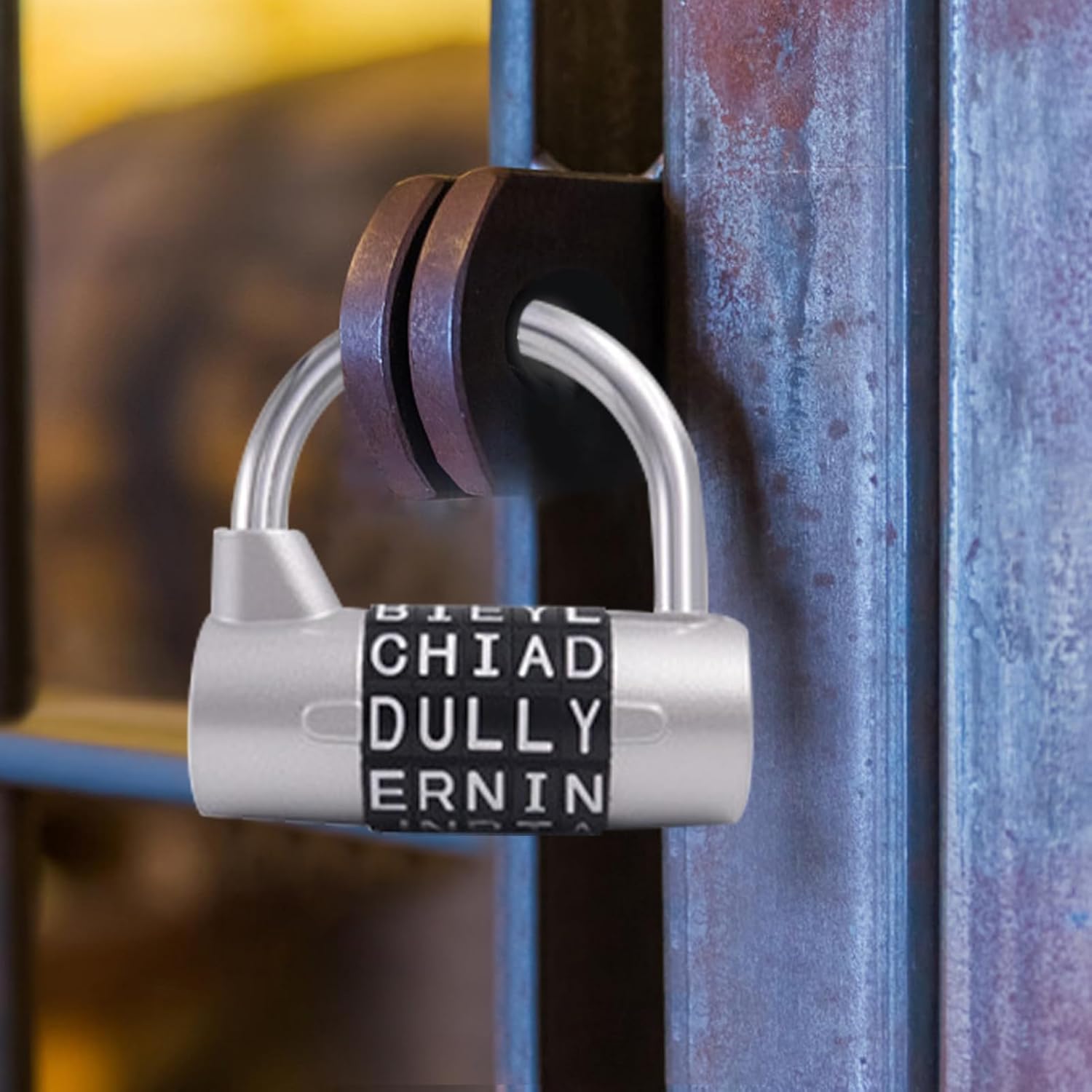 Combination Lock - Combination Padlock | Letter Lock | Luggage Padlock Heavy Duty | Wardrobe Safety Locking Tool, Portable Password Padlocks for Chain Luggage Door | Resettable Code Padlocks