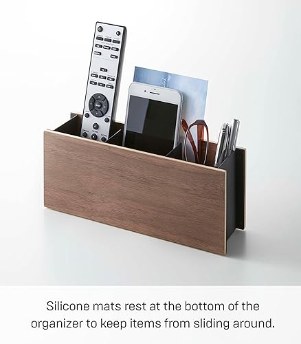 Miniatura 5 de Yamazaki Caddy Home - Control de TV de escritorio y soporte para bolígrafo, acero + madera, control remoto y organizador de tabletas, talla única,