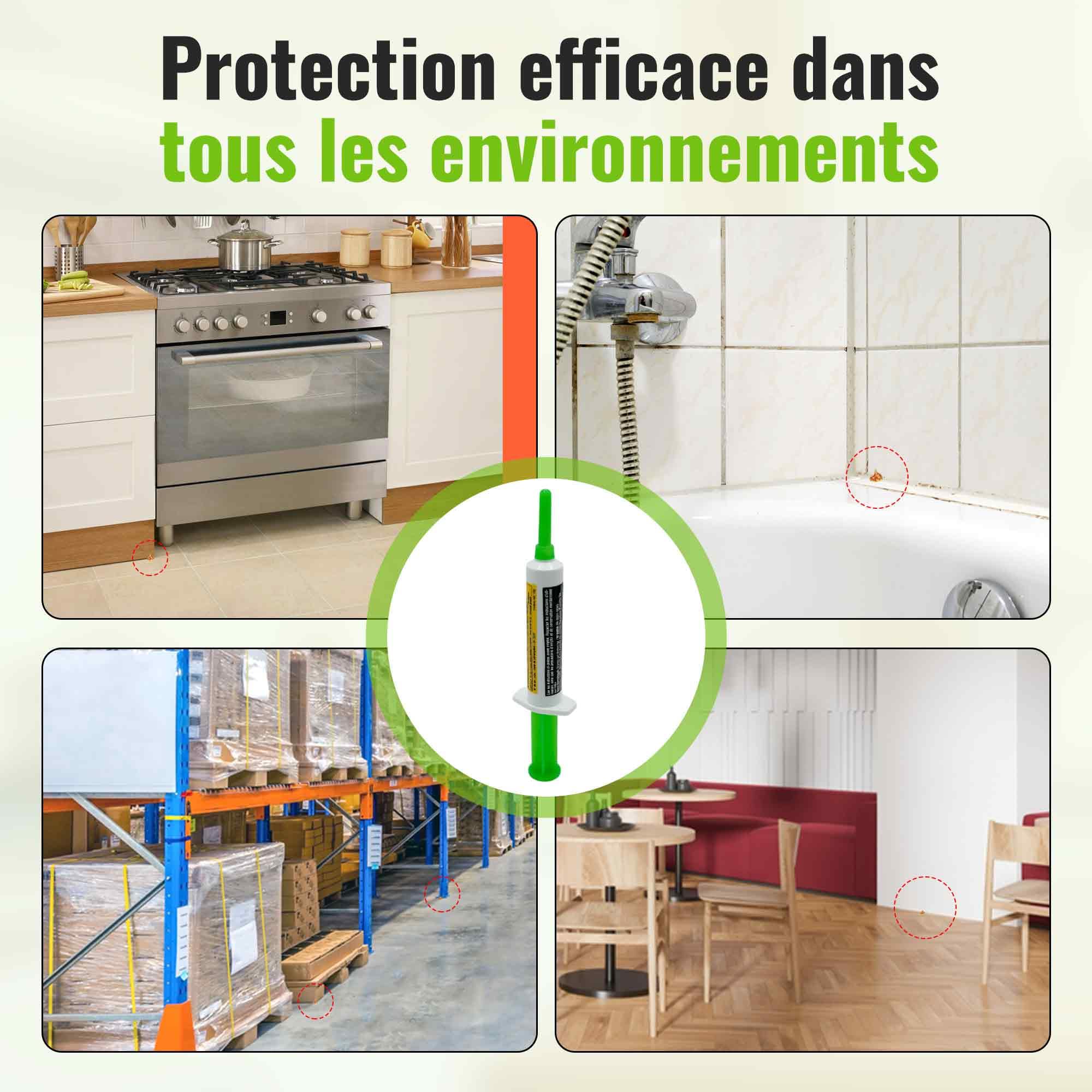 Gel Insecticide Anti Cafards et Blattes [Made in UE], Produit pour Blattes de qualité Professionnelle, Gel Puissant en seringue, Appât idéal pour recoins Difficiles - Lot de 2 * 10g