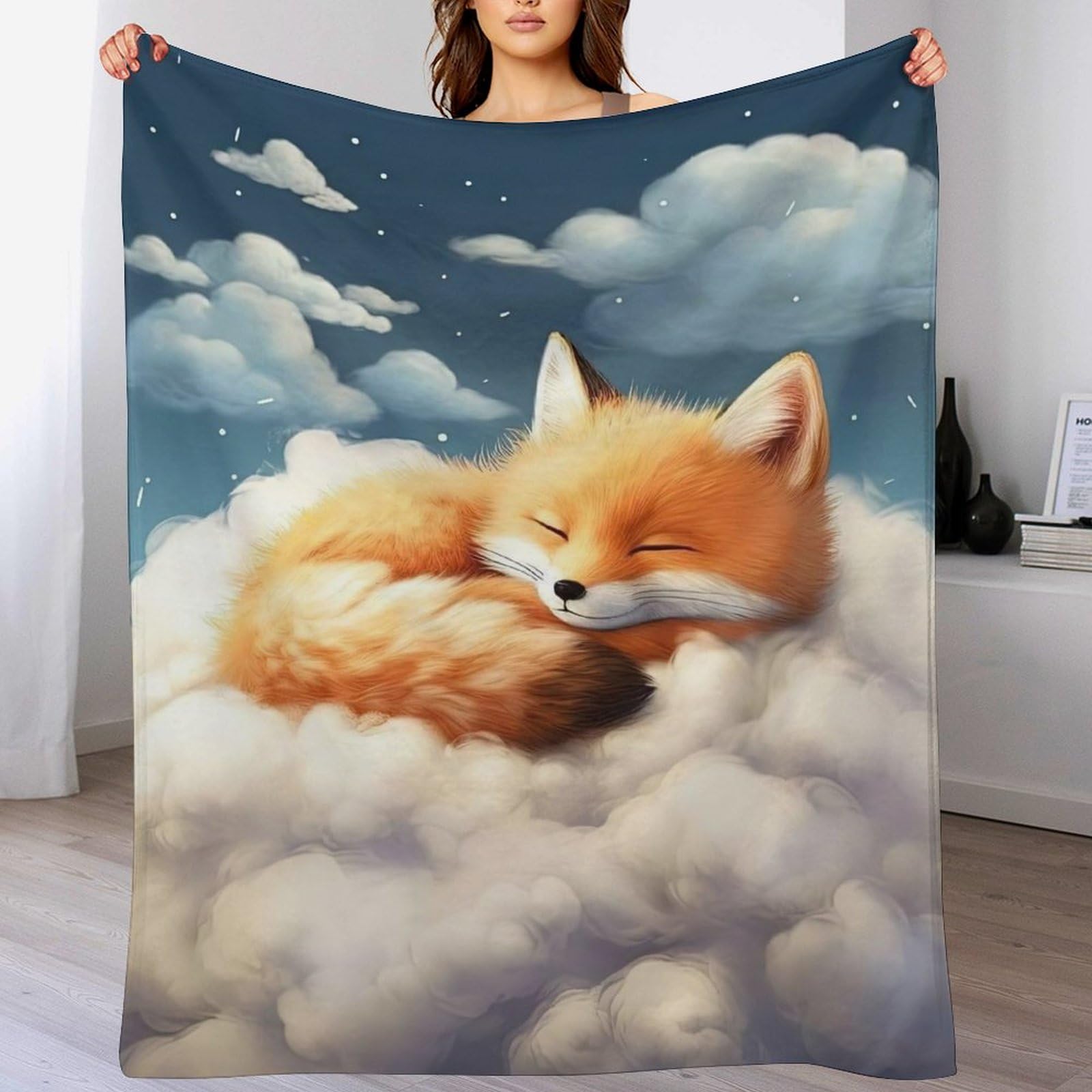 Couverture flannel renard moelleuse pour retrouver un sommeil serein au chaud