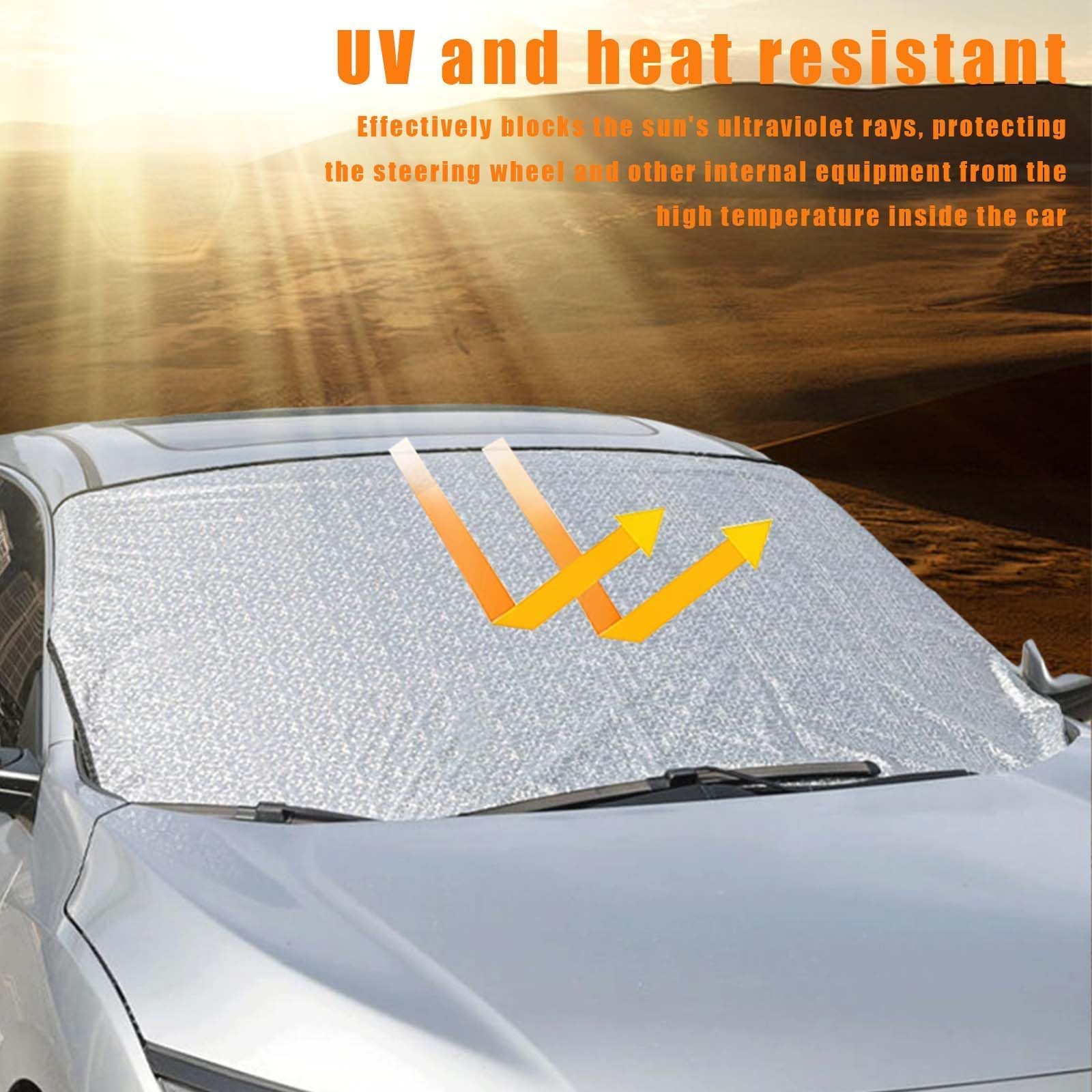 ProtProtezione Copri Parabrezza Auto,147 * 95cm Copri Parabrezza Antigelo Auto Inverno,Parasole Auto Parabrezza,Protezione Solare,Protezione dal Gelo,Copertura del Parabrezza Anteriore,