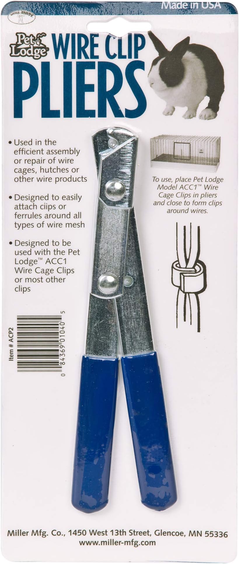 Pet Lodge® Wire Clip Pliers | Specialty Pliers Designed for Ferrule Type Wire Clips | Wire Cage Clip Pliers