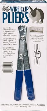 Pet Lodge Wire Clip Pliers | Specialty Pliers Designed for Ferrule Type Wire Clips | Wire Cage Clip Pliers