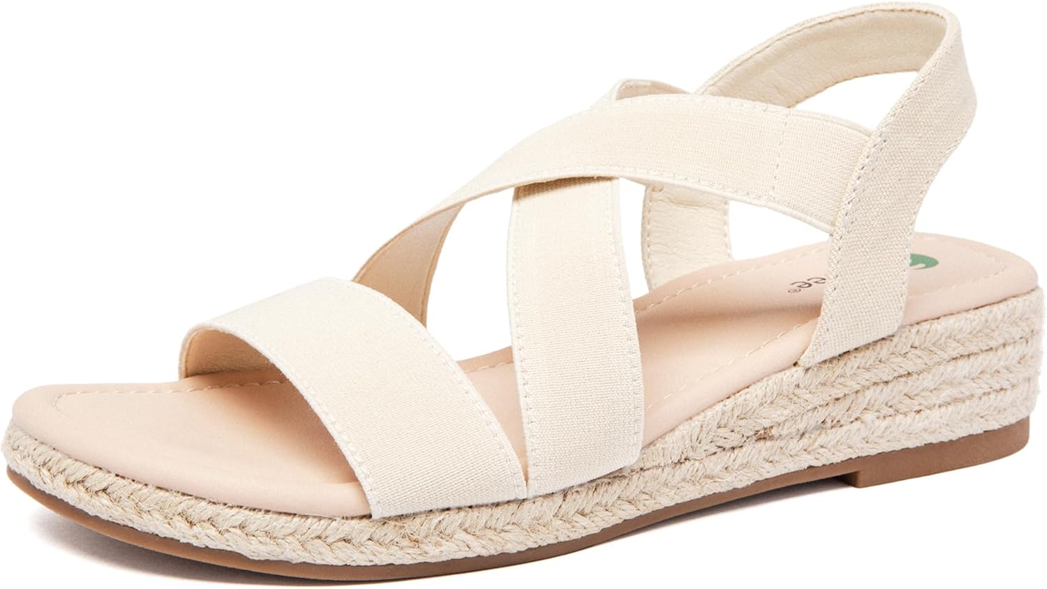 Ataiwee Women's Platform Wedge Heel Sandals - Open-Toe Adjustable Elastic Strappy, Comfortable Insole, lightweight Rubber Sole, Casual Summer Strappy Sandals.