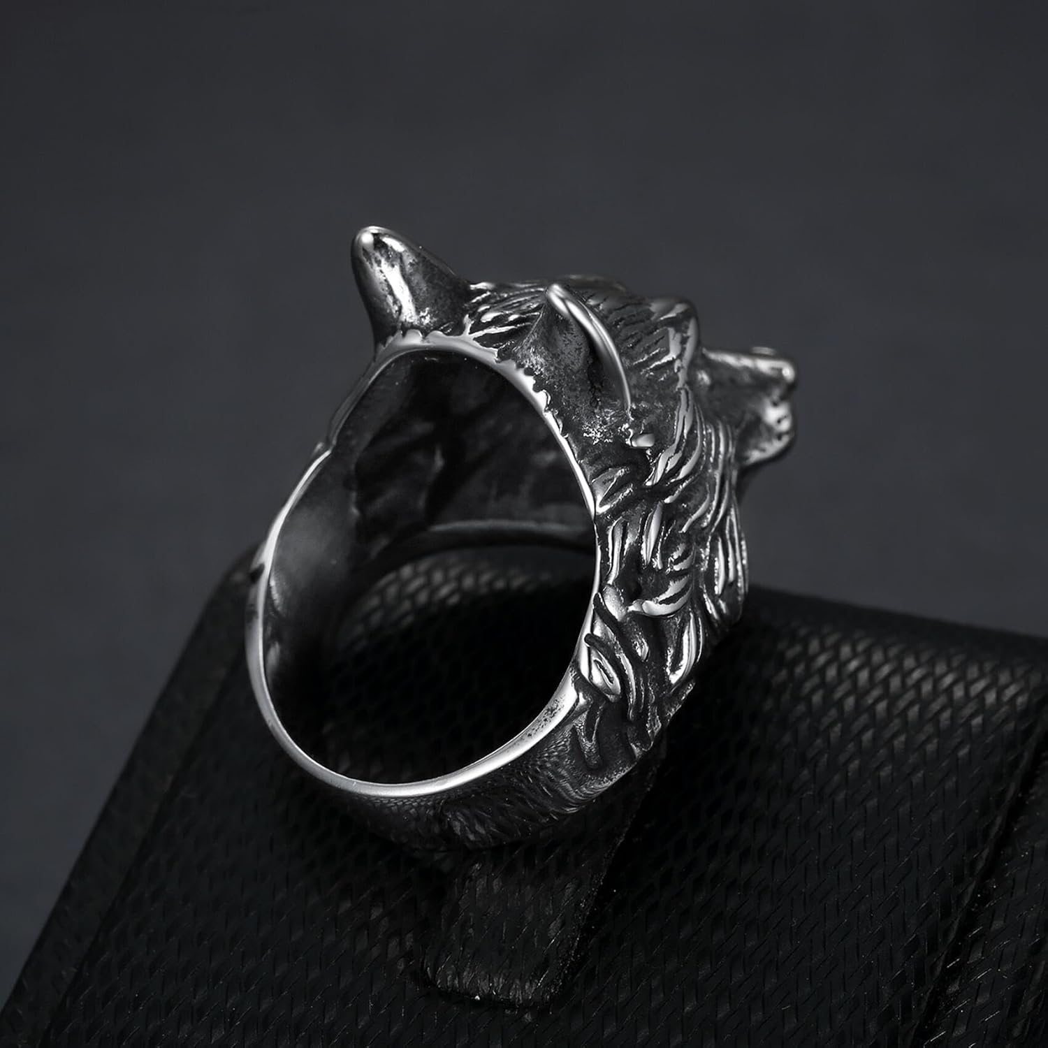 Animal Ring Forest Wolf Ring for men Viking Wolf Head rings Men's Stainless Steel Rings Hip Hop ring Jewelry Punk Ring Club ring Heavy Metal ring for men - Image 4