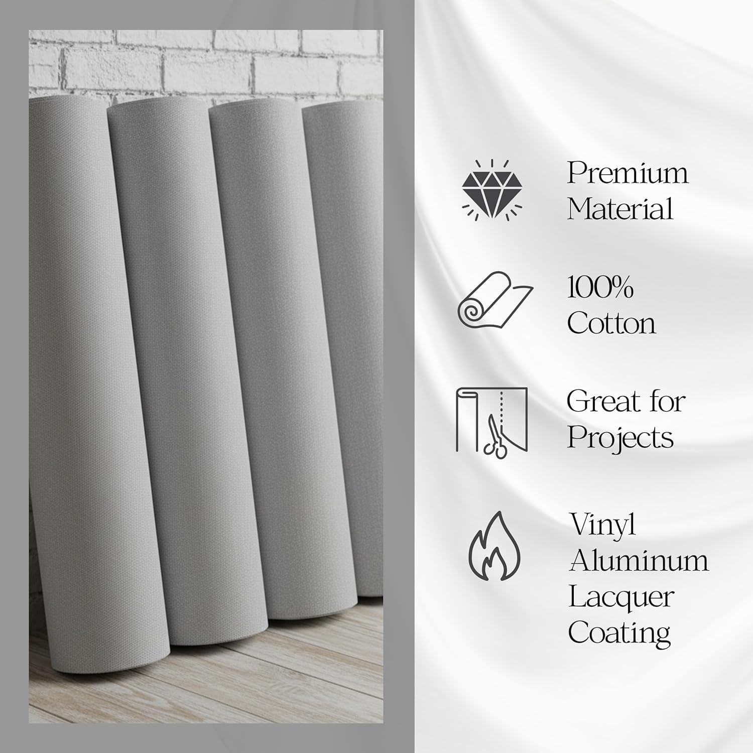Therma-Flec Heat Resistant Cloth Silver Fabric by The Yard