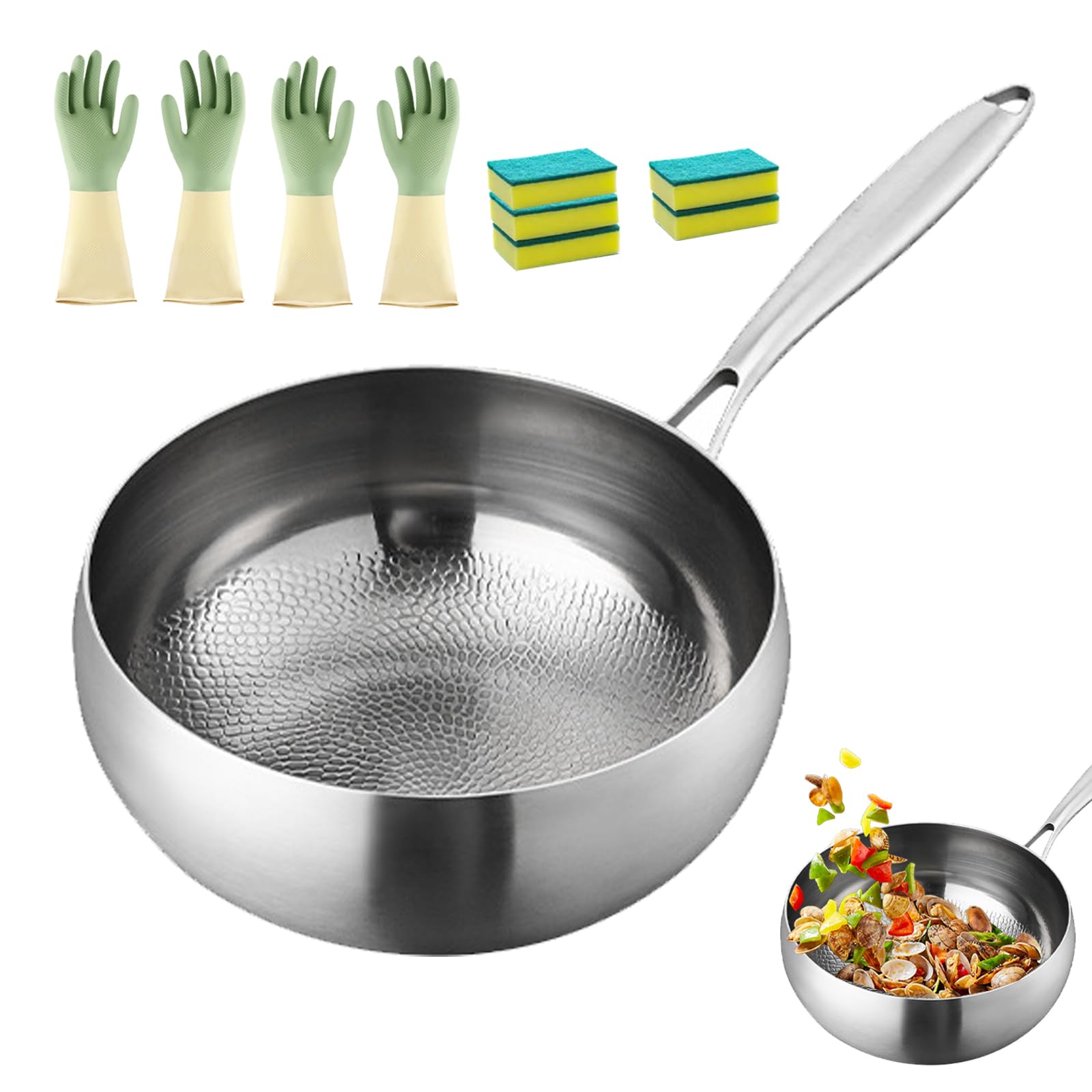 Poêle en titane antiadhésive de 28cm pour ne plus brûler vos plats
