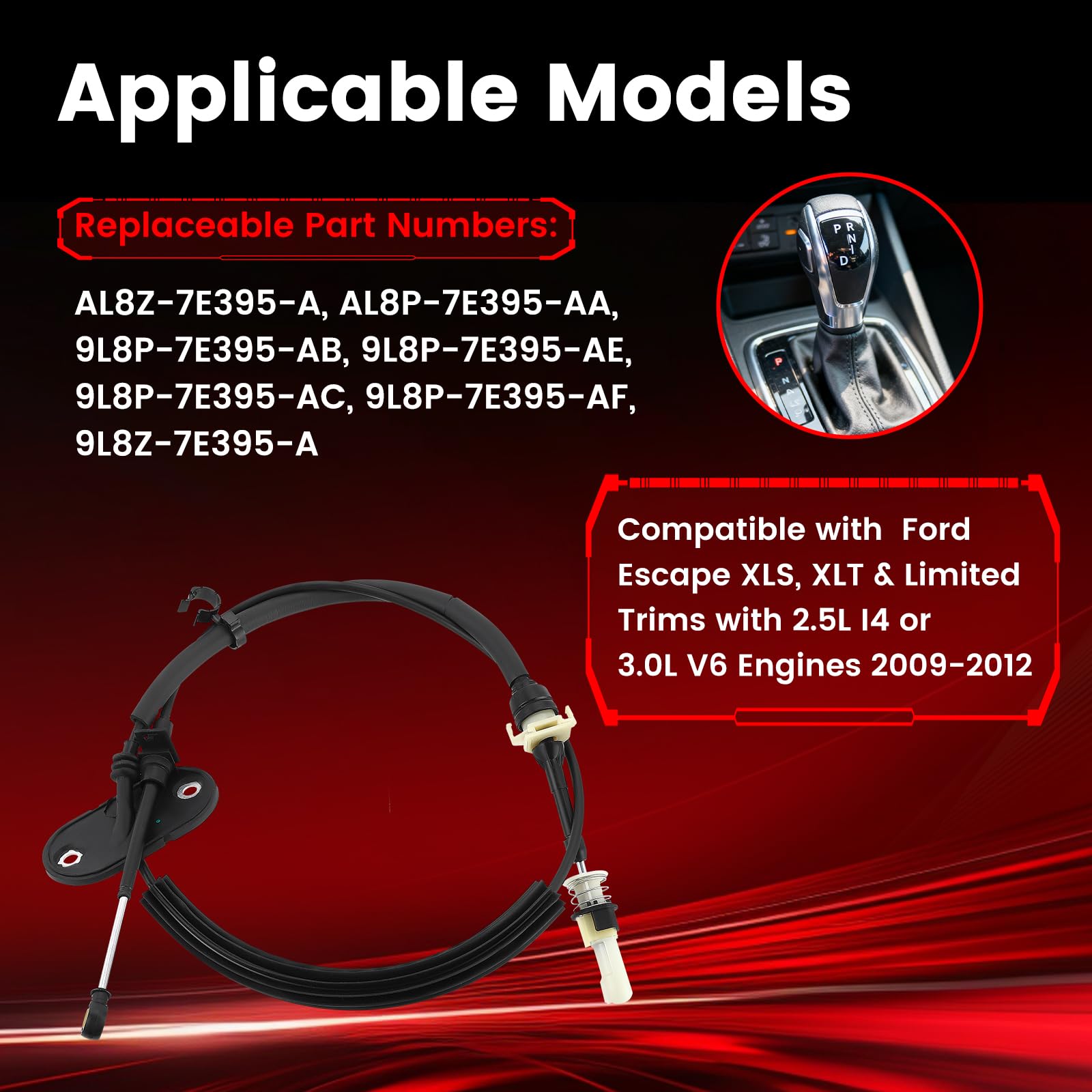 Amazon.com: AL8Z7E395A Automatic Transmission Gear Shifter Cable