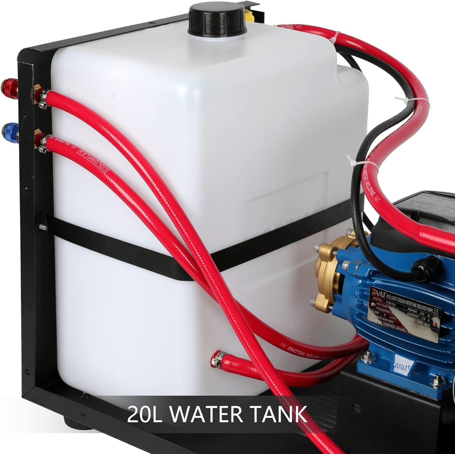 Tig Cooler, 16L Water Capacity, Tig Welder Torch Water Cooling System, 7L-12L/min Rated Water Flow with Flow Alarm