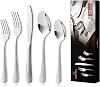 KitchenBoss Cutlery Set for 6 People: Cutlery Set 30 Pieces Cutlery Set Stainless Steel Cutlery Dishwasher-Safe Silver