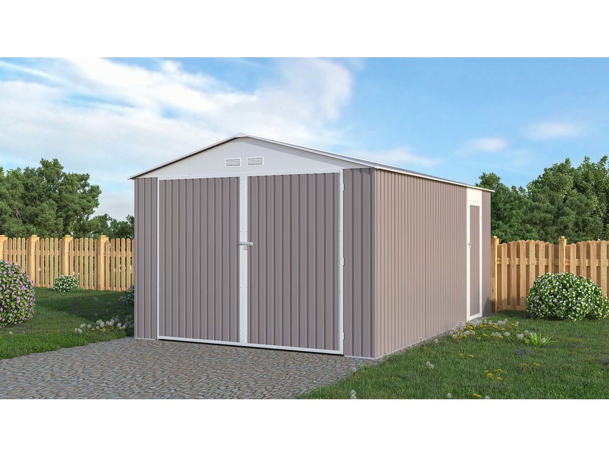 Habitat et Jardin Garaje en Metal Nevada con Puerta abatible - 15,36 m²