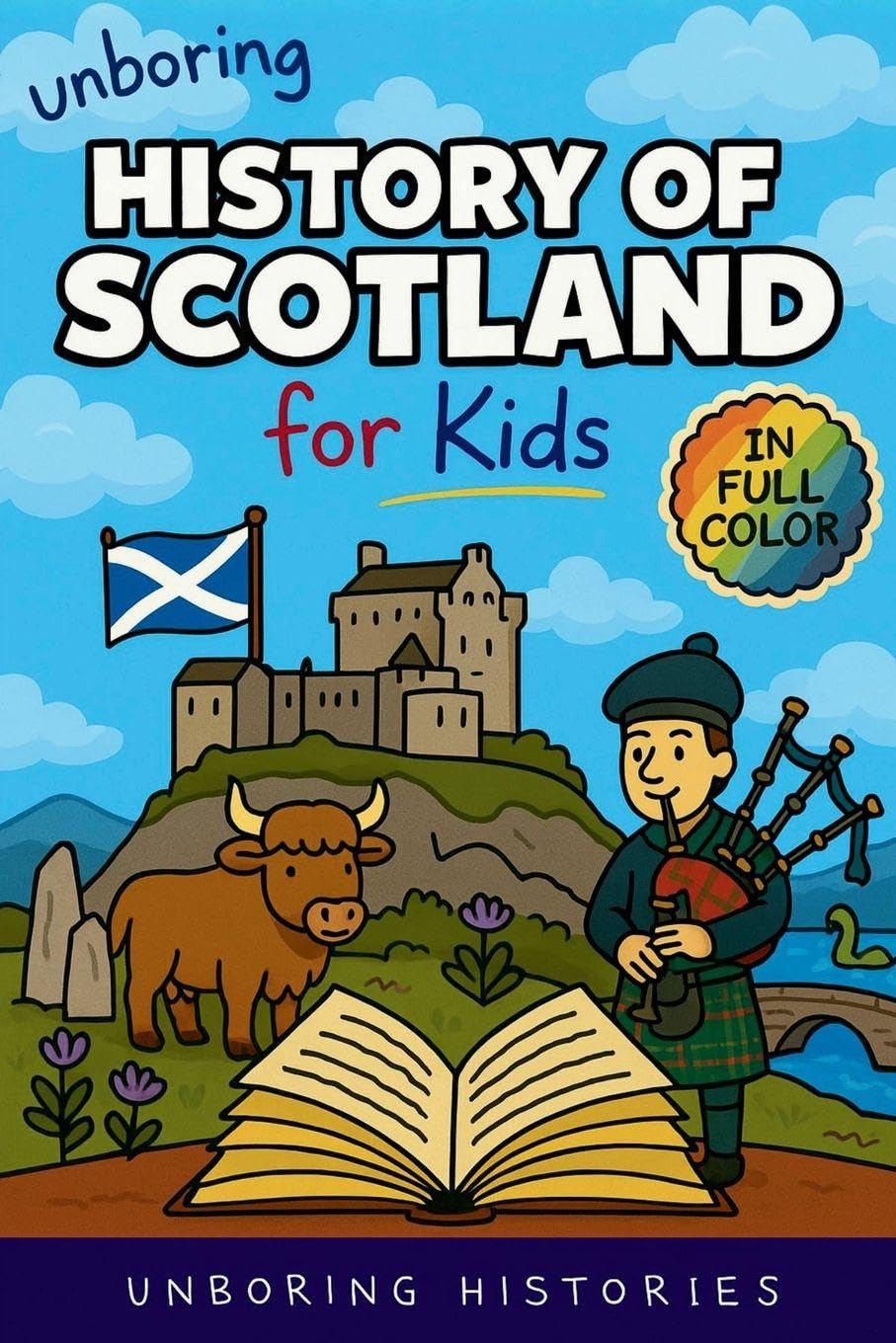 Unboring History of Scotland for Kids: Funny, Interesting, Concise Guide to Clans, Castles, and Kilts You Won't Believe Are True: 4 (A Visual Learning Guide to European History for Kids)