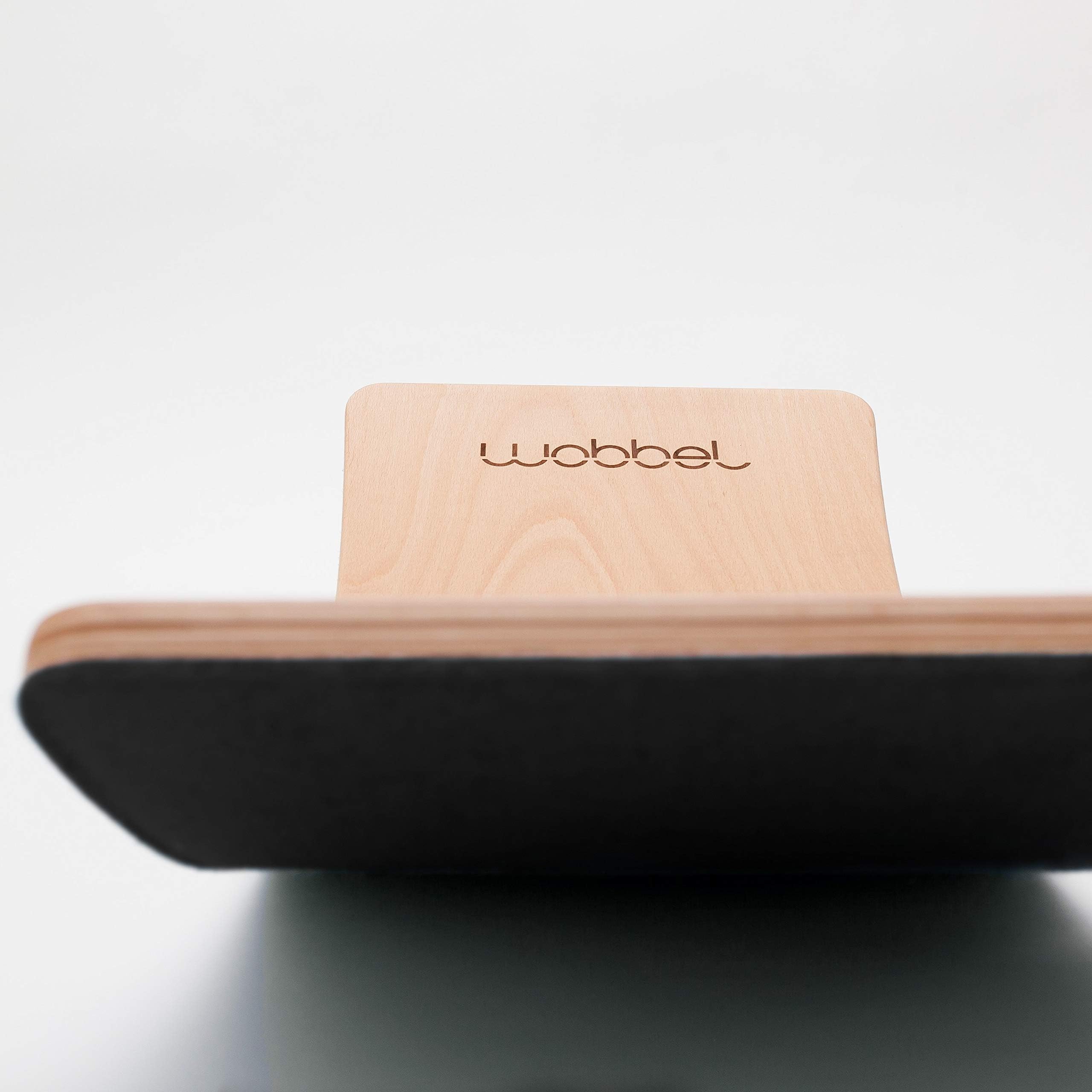 Balance board with felt black wood - Starter - WOBBEL