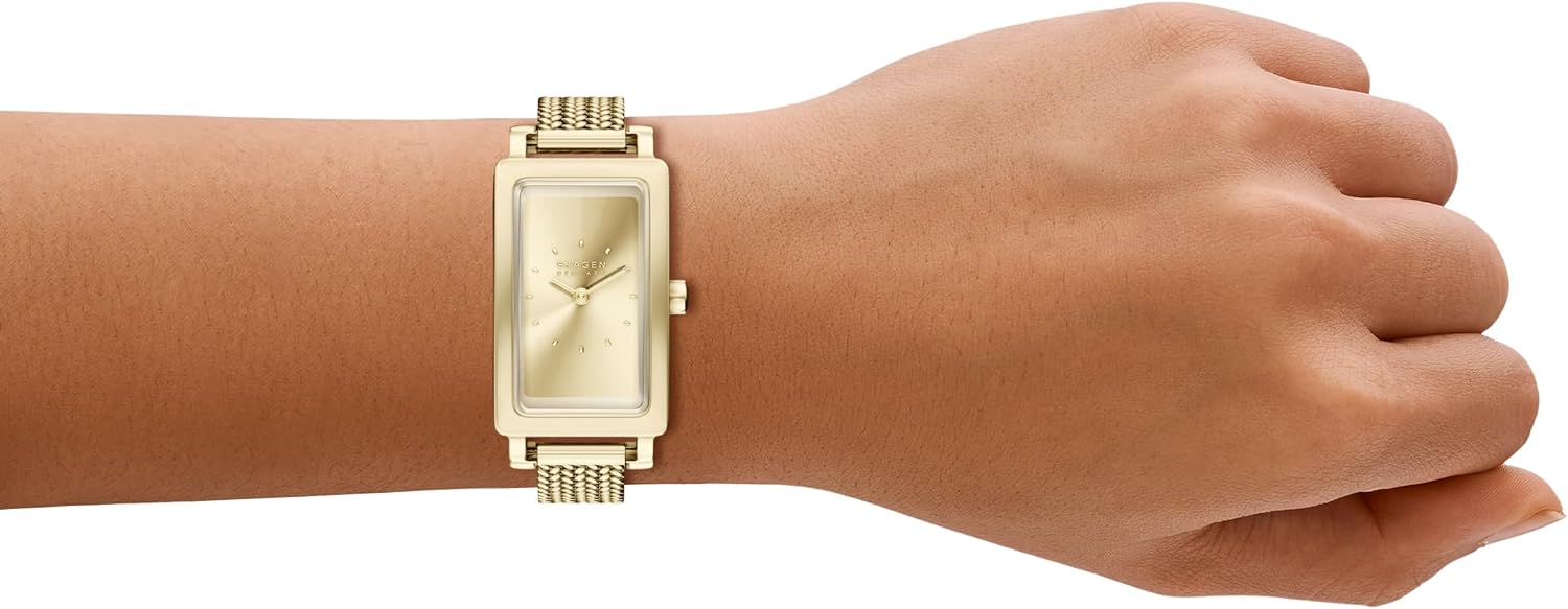 Skagen Hagen Lille Rectangular Stainless Steel Watch for Women