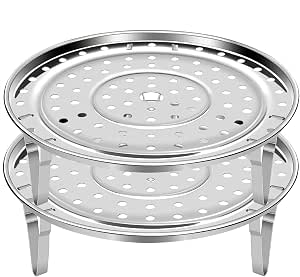 Stainless Steel Steamer Rack with Removable Legs, 22cm, for Instant Pot and Pressure Cookers
