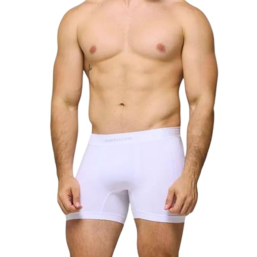 Cueca Boxer Sem Costura Selene Box Masculina Microfibra de Poliamida Adulto