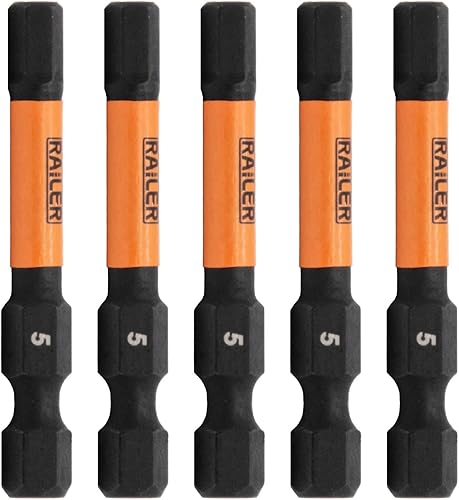 Miniatura 14 de Broca de Impacto Hexagonal de 7/32" - Brocas Hexagonales Railer de Llave Allen para Taladro. Brocas Hexagonales de Acero S2 de 2 pulgadas