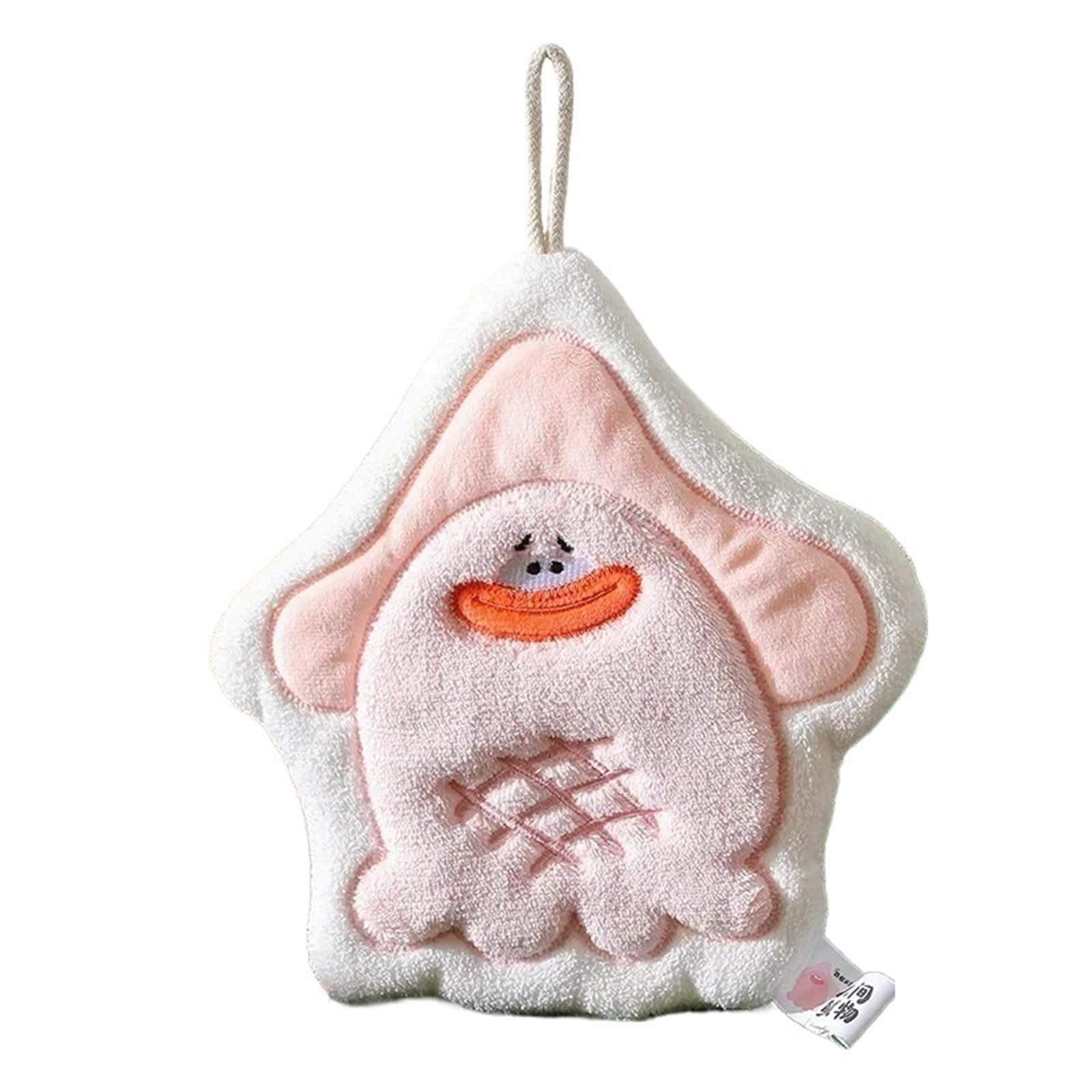 WSQHAO 4Pcs Hanging Towel Bathing Hand Handkerchiefs Absorbent Wipe Cloth for Hand(Color3)
