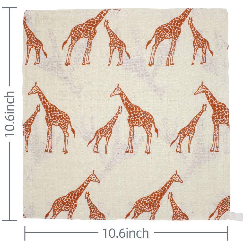 LifeTree Baby Washcloths for Newborn, Soft 6 Pack Muslin Baby Wash Cloths for Boys Girls, Bamboo Cotton Face Towels, Bibs for Newborn with Sensitive Skin, Perfect for Baby Registry 10.6 x 10.6inch : Baby