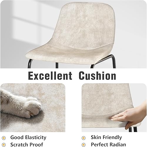 Miniatura 96 de TAVR Juego de 2 sillas de comedor, taburetes de altura de mostrador sin brazos con respaldo que soporta hasta 500 libras para el hogar, cocina,