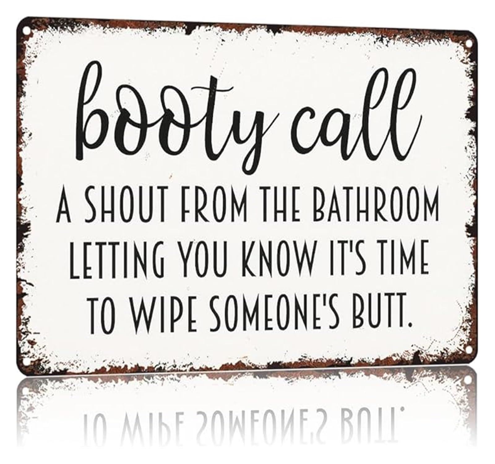 BYLSAGWHT Ooty Call Sign A Shout From The Bathroom Retro Aluminum Metal Sign Novelty Gift for Bathroom Cafe Cabin Porch Indoor Outdoor Use 8 X 12 in