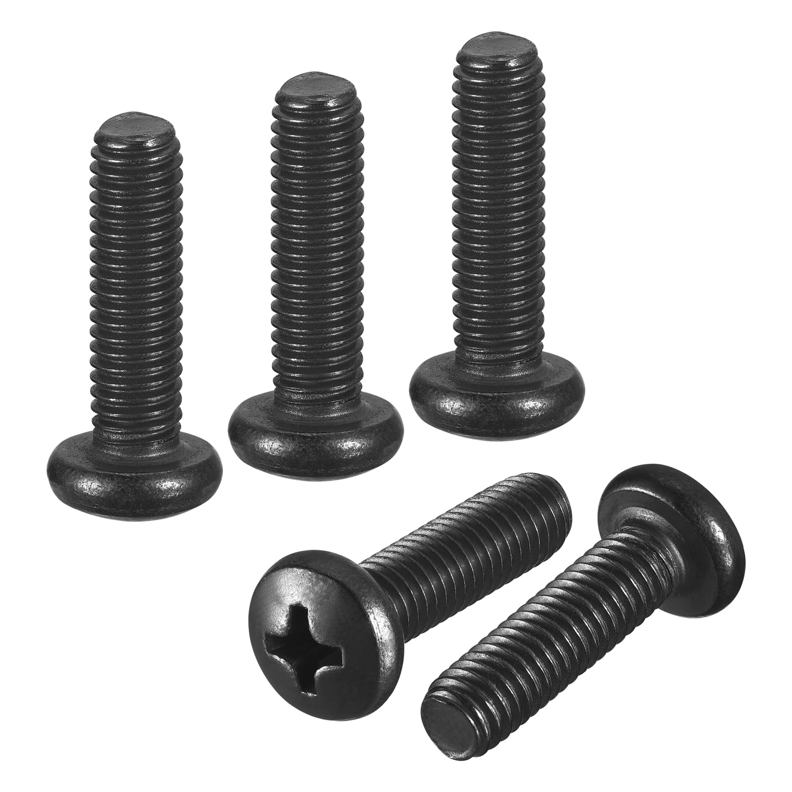 DTGN #10-32x3/4" Pan Head Machine Screws - 50pcs - Good for Machinery - 304 Stainless Steel Phillips Machine Screws Bolts - Black