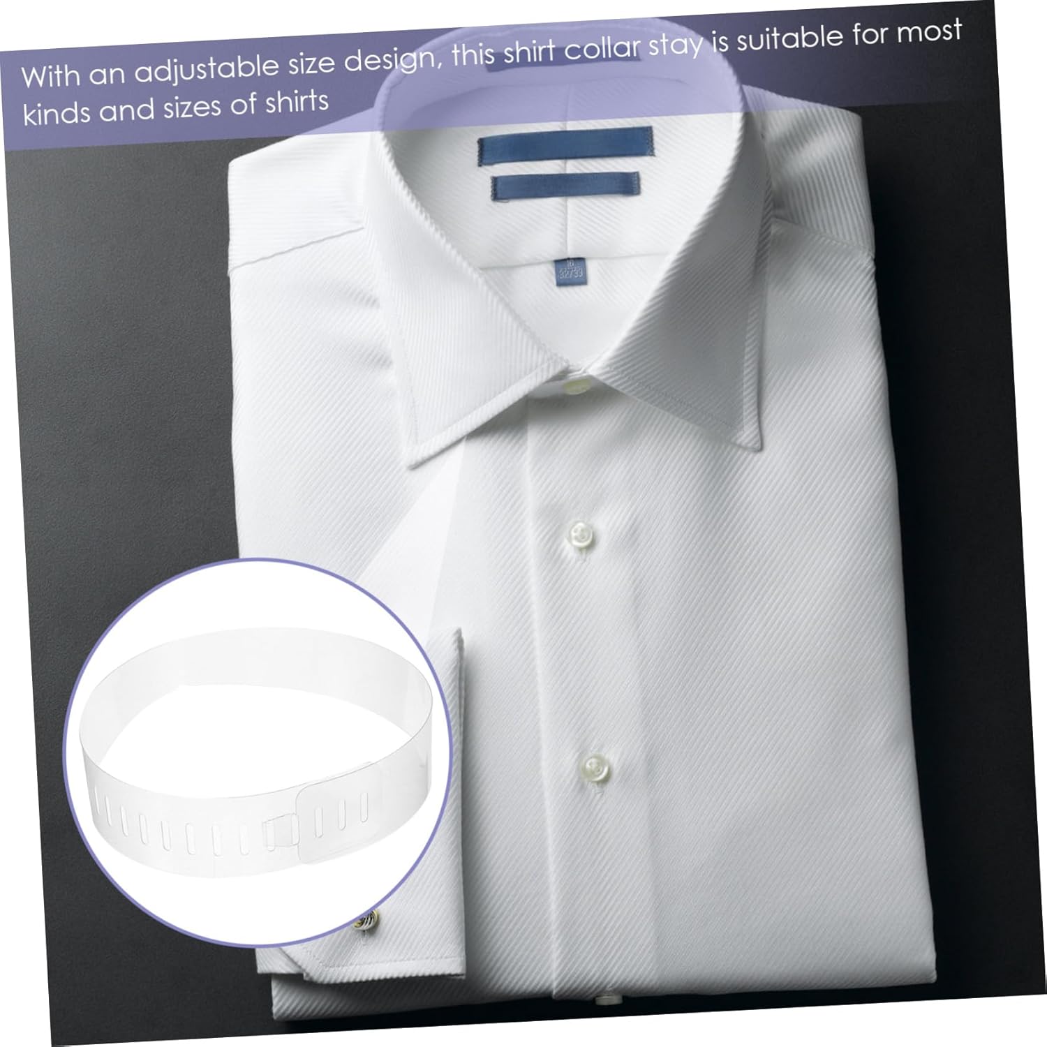 100Pcs Shirt Collar Support Stays Transparent Plastic Fixing Strips for Mens Dress Shirts Durable and Lightweight Collar Protectors for Travel Use
