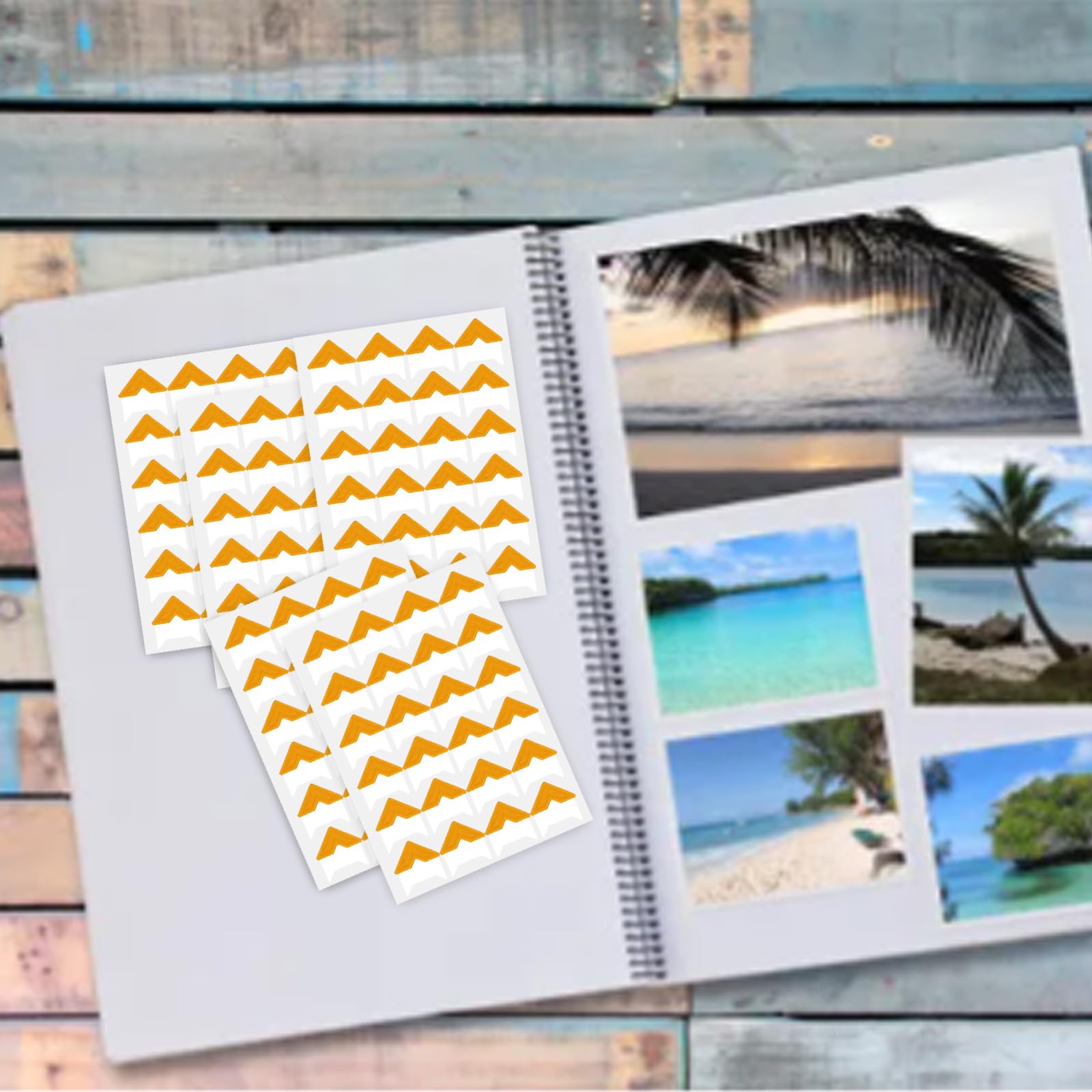 Photo Corners, 10 Sheets/240 Pcs Self Adhesive DIY Picture Mounting