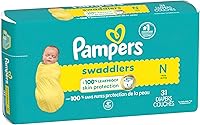 Vista 182 de Pampers Swaddlers - Pañales desechables ultra suaves para bebé talla 1, 164