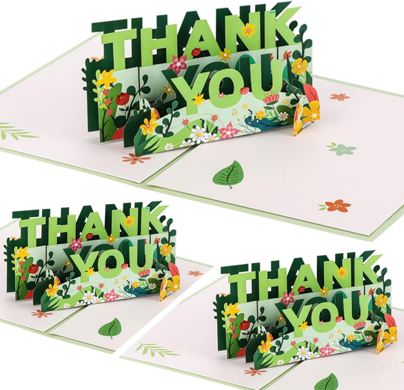 Thank You Pop Up Greeting Card With Confetti - Fun 3D Thank You Card