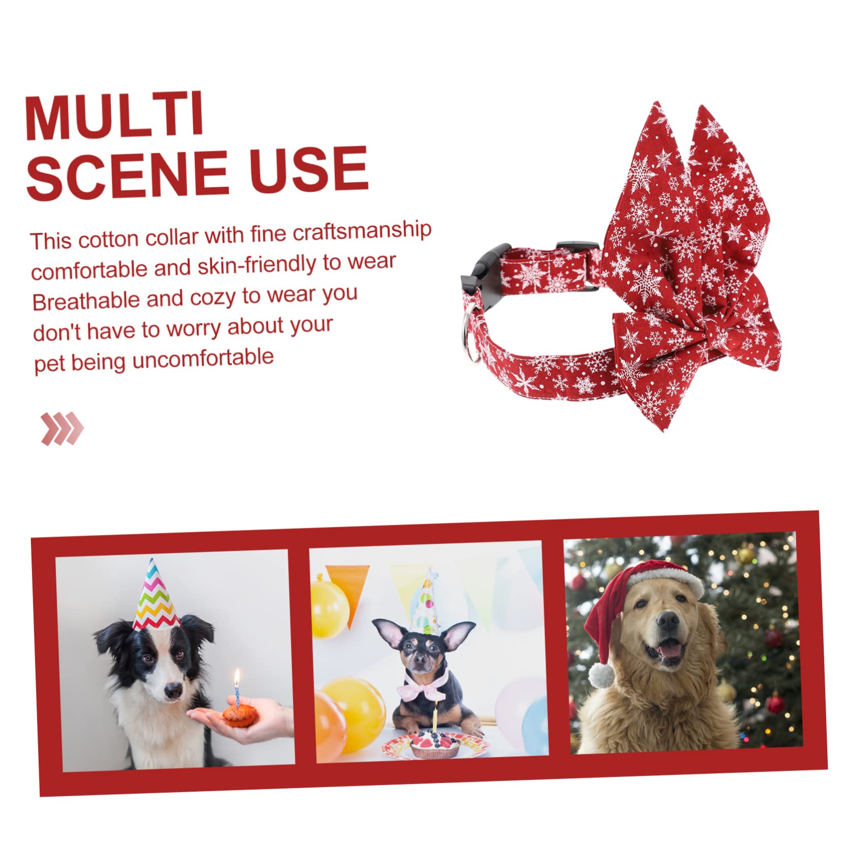 Hohopeti Collier Réglable pour Chaton Collier De Sécurité avec Boucle pour Chat Accessoire De Noël pour Animal De Compagnie