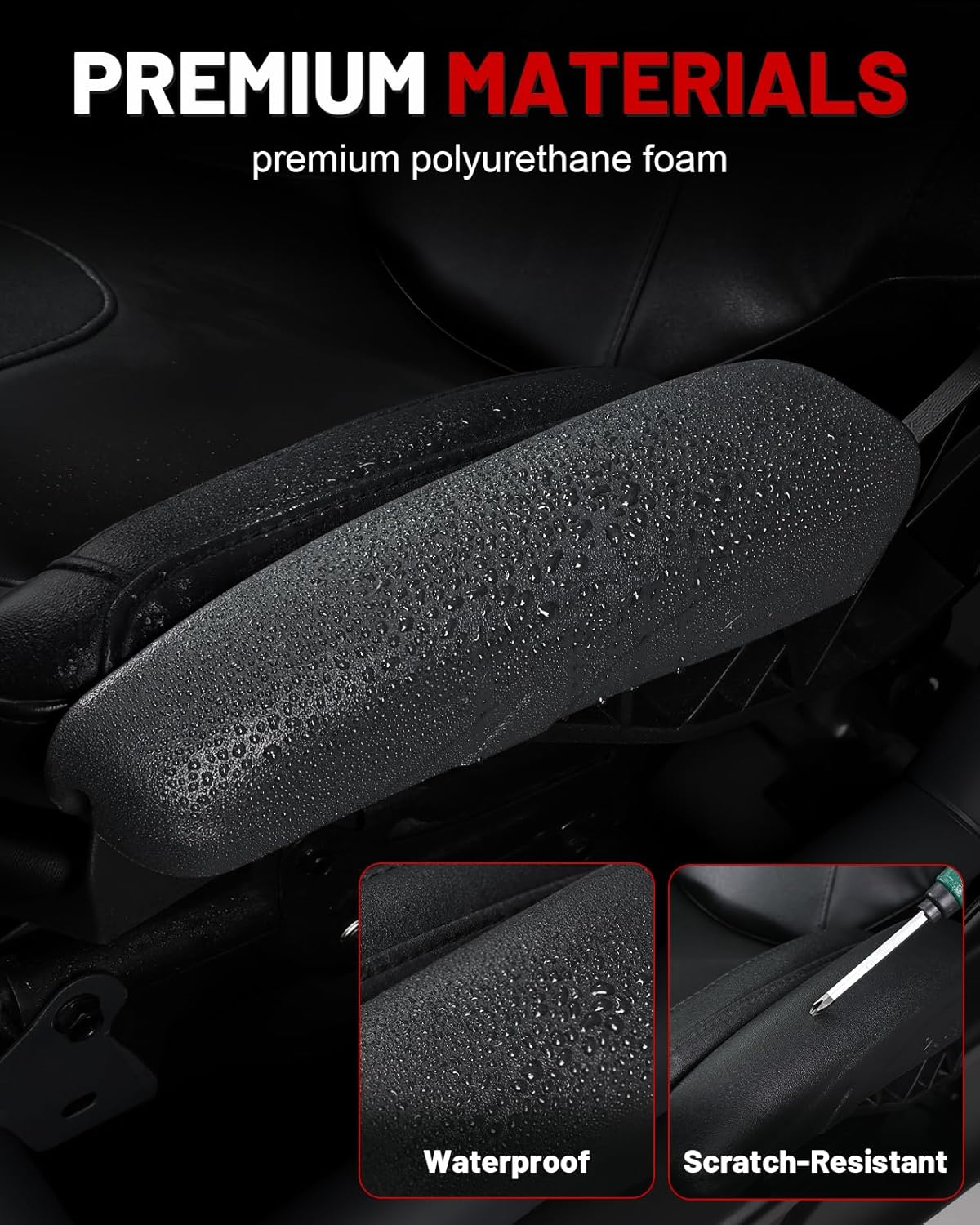 StarknightMT Seat Side Pads Compatible with Can-Am Maverick X3 / X3 MAX/R 2017-2025, PU Foam Cushion Assembly for Thigh Support & Comfort, UTV Accessories (Black)
