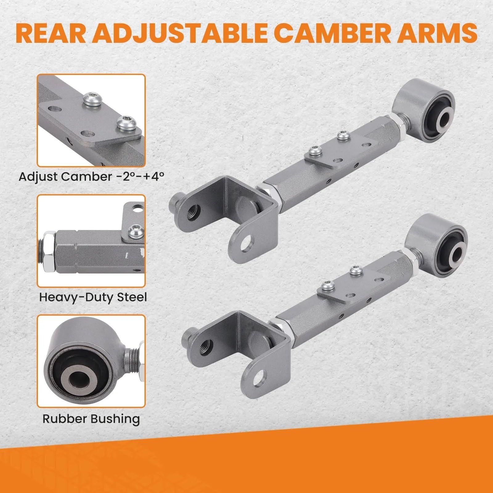 Compatibile con CR-V FWD AWD 2007 2008 2009 2010 2011 2012 2013 2014 2015 2016 Kit Braccio Superiore per Allineamento Posteriore Regolabile per Auto Braccio Sospensione