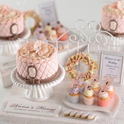 Miniatura 6 de Paquete de 30 adornos para cupcakes de 75 cumpleaños con purpurina de setenta y cinco, fabulosos 75 saludos a 75 selecciones de cupcakes,