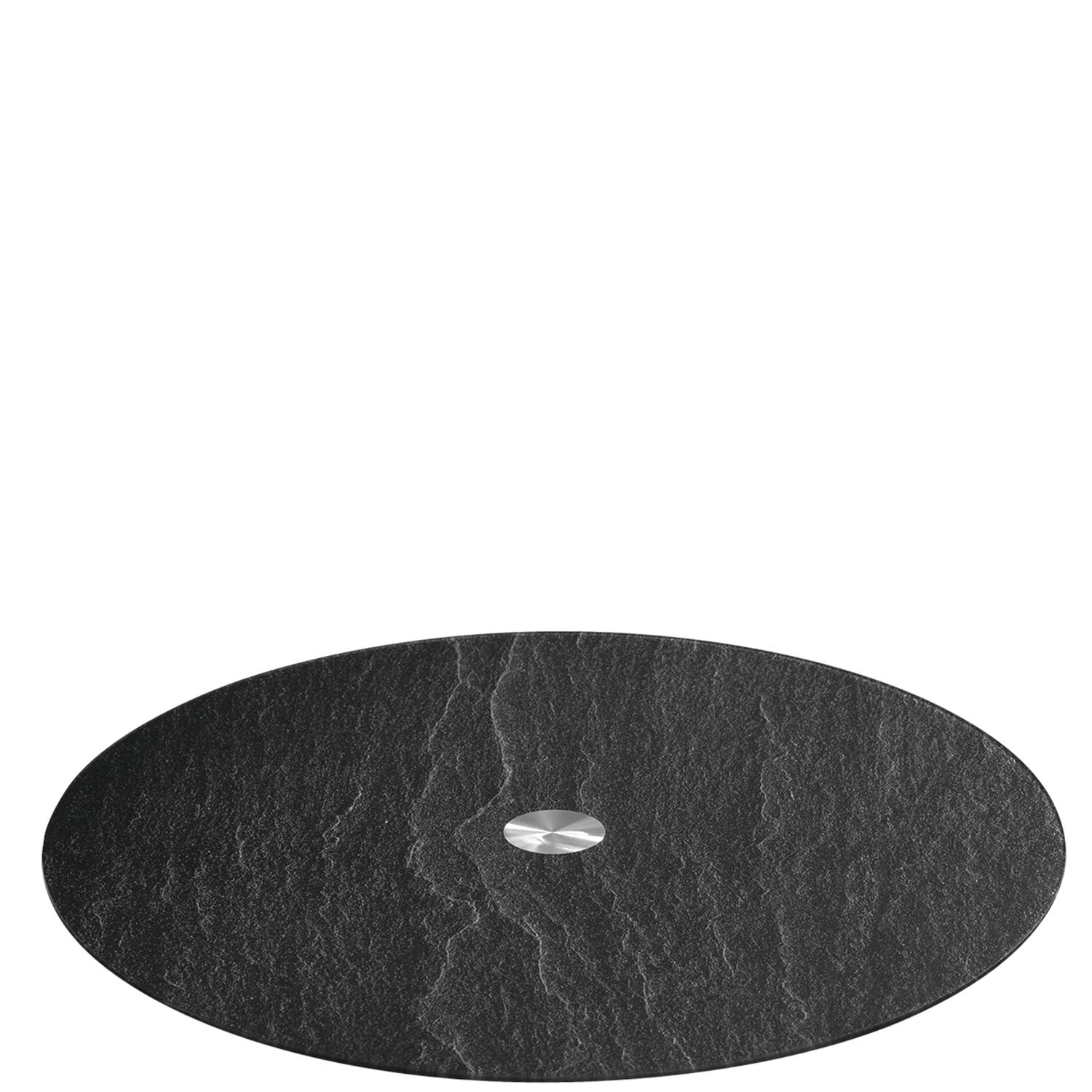 Plaque en verre Noir 32,5 cm Leonardo Home design d'exception sobre