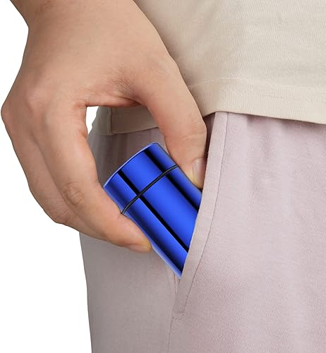 Miniatura 6 de TecQach Tarro de almacenamiento portátil de aluminio, paquete de 3, recipiente hermético a prueba de olores, botella pequeña impermeable de metal,