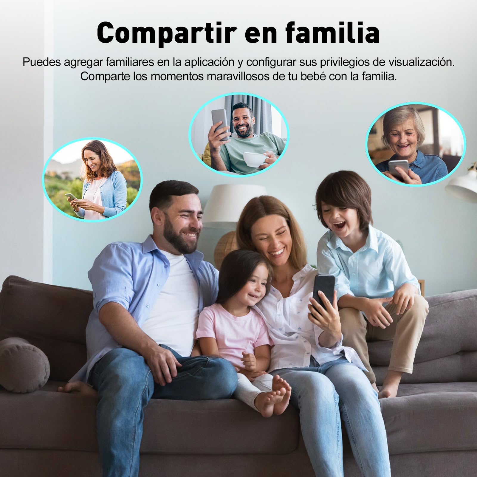 Simyke Monitor de Vídeo Mejorado para Bebé con 2 Cámaras y Audio Pantalla de 2,8'', Conversación de 2 Vías, Alcance de 1200 pies, Reloj de Alimentación, Detección de Temperatura, Cámara Inalámbrica